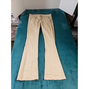 American Eagle Pants Size 2 Womens Beige Dress Chino Stretch Kick Bootcut